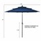 Aluminum Polyester Patio Umbrella 10ft with Auto-Tilt and Air Vent